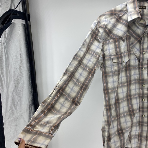 Stetson brown tan snap button down western rodeo country coastal cowboy - Picture 7 of 15